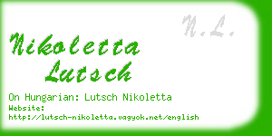 nikoletta lutsch business card